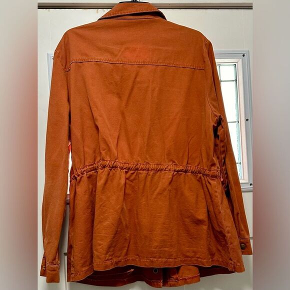 Woman’s Orange Denim-Type Jacket. Size: XL - Picture 4 of 4